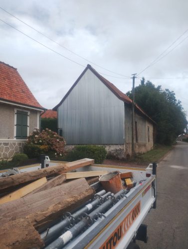 rénovation d'un pignon en tôle