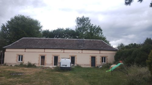 enduit projeté avec motif