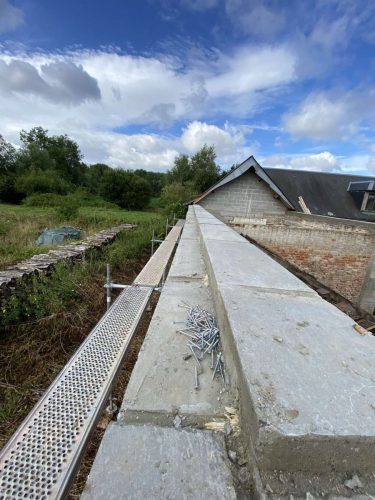 réalisation d'un chaînage béton 