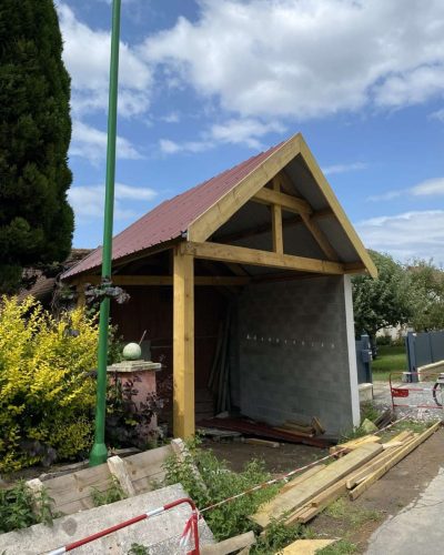 reconstruction d'un garage ouvert 